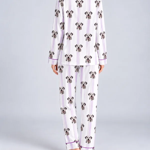 Back view of Dalmatian pajamas: the print continues all the way round — MyDogPics