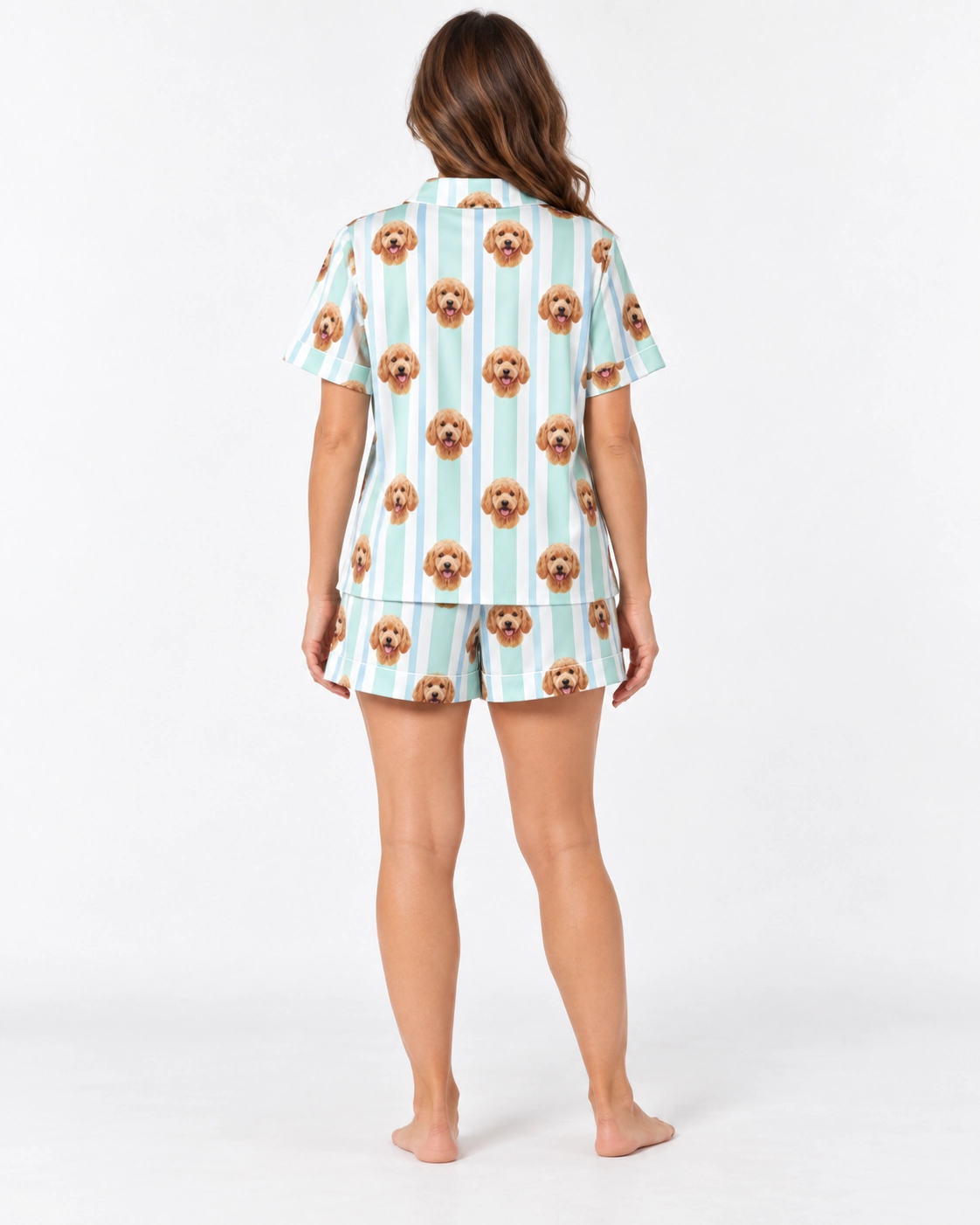 Doodle Pajamas – Back View | MyDogPics Back view of doodle pajamas: the print continues all the way round — MyDogPics