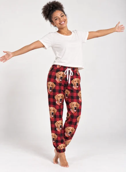 Red and Black Plaid Pajama Pants