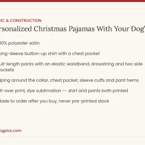 Fabric and construction for personalized Christmas pajamas — MyDogPics