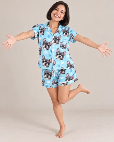 Silky Pajama Shorts Set