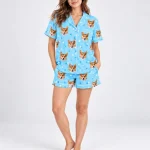 Short Sleeve Satin Pajama Set