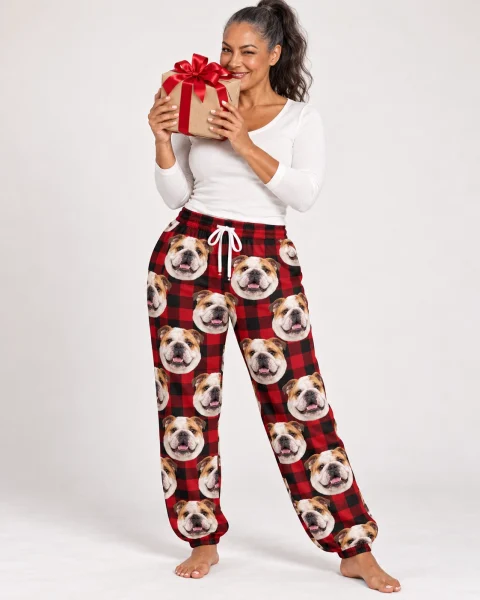 English Bulldog Christmas Pajama Pants