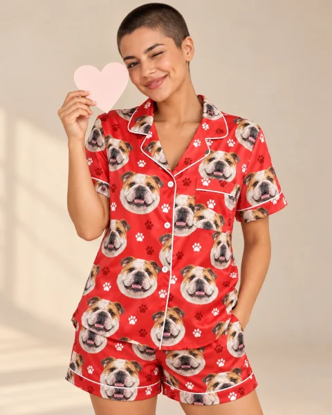 English Bulldog Valentine's Day Pajama Set