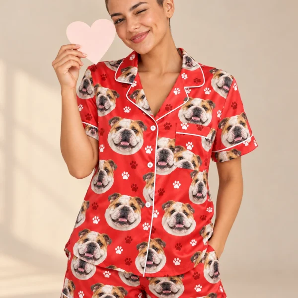 English Bulldog Valentine's Day Pajama Set