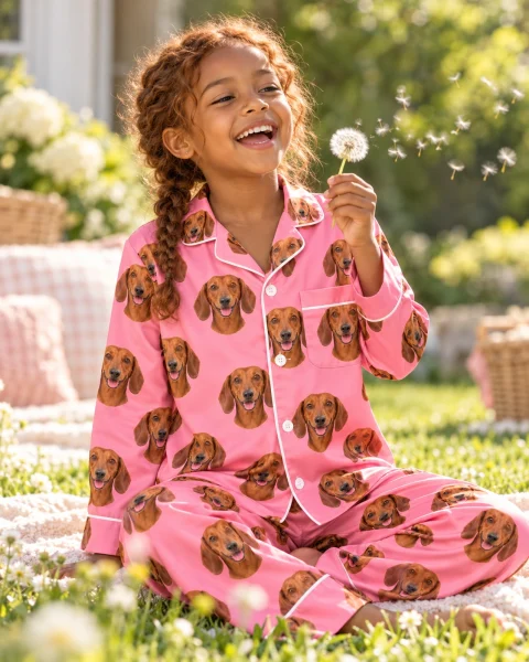 Girls Dachshund Pajamas