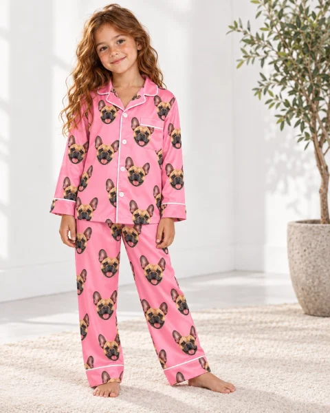Girls French Bulldog Pajamas