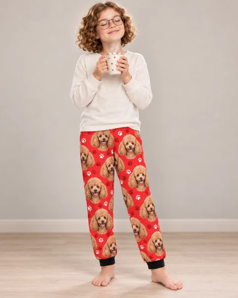 Kids Poodle Pajama Pants