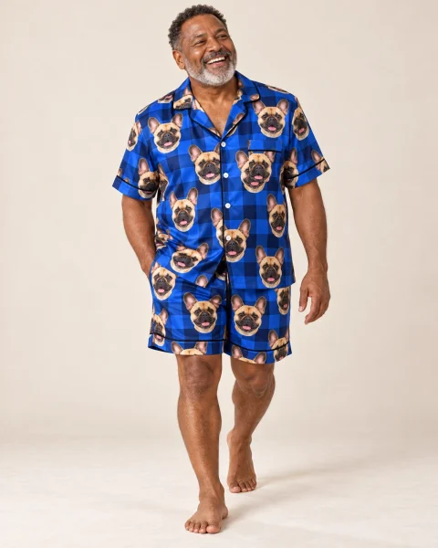 Men's French Bulldog Pajama Shorts
