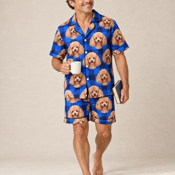 Men's Poodle Pajama Shorts