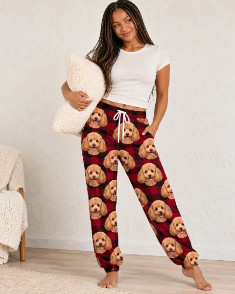Poodle Christmas Pajama Pants