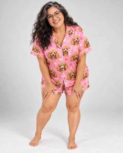 Poodle Pajama Short Set