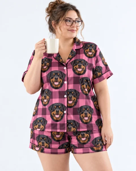 Women's Rottweiler Short Sleeve Pajamas